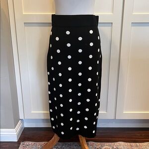 Victor Glemaud Black and White Dot Pencil Skirt Size S